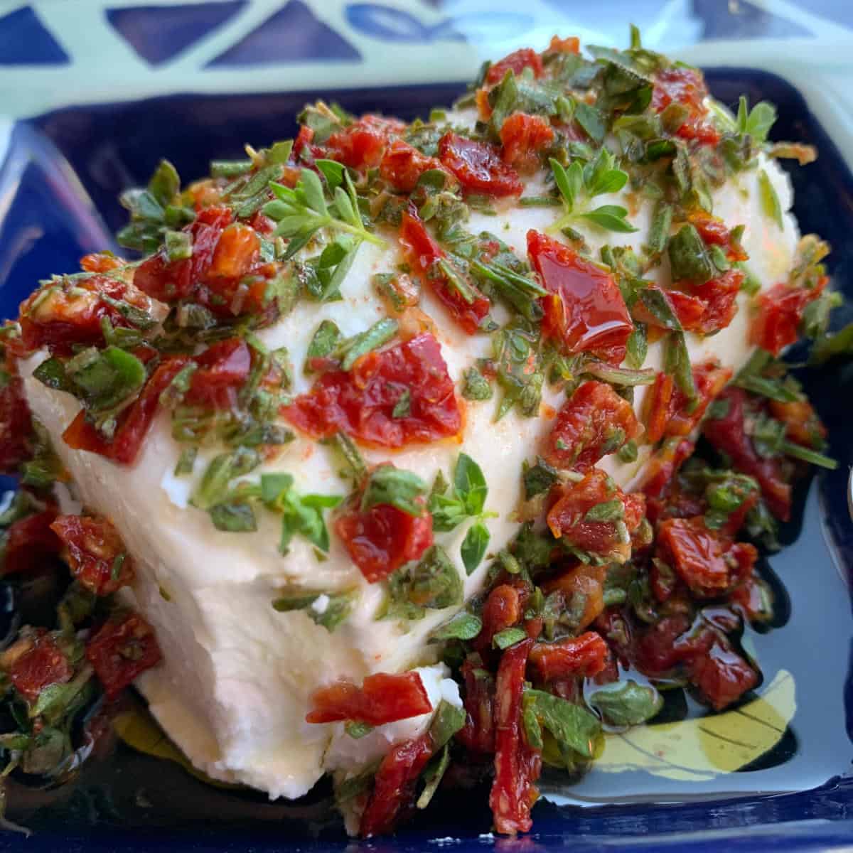 Marinated Goat Cheese Sundry Tomatoes Cafe Osharak