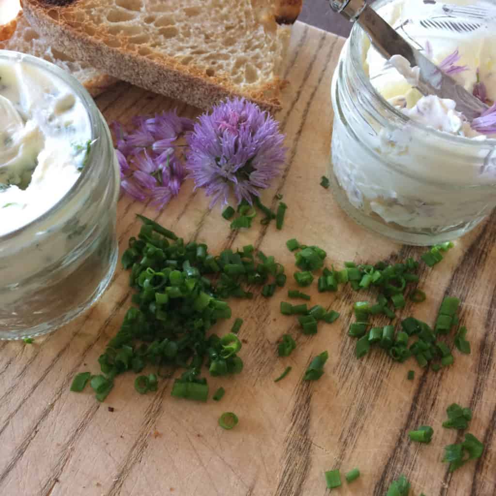 Chive compound butter.