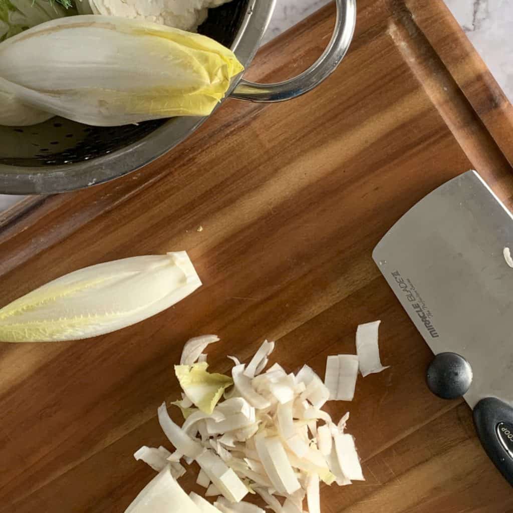 Edive Process Quick and Easy Belgian Endive and Shaved Cauliflower Salad