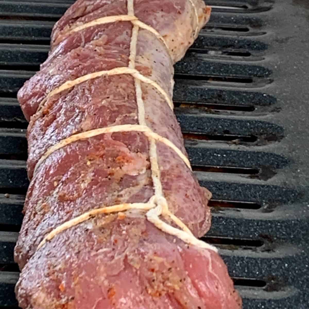 Pork ready to be smoked. 