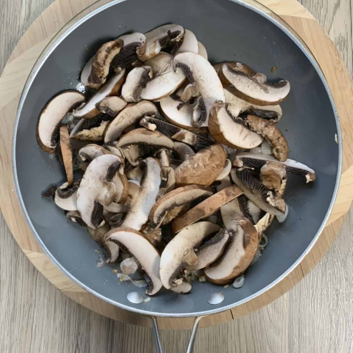 Sauté the mushrooms.