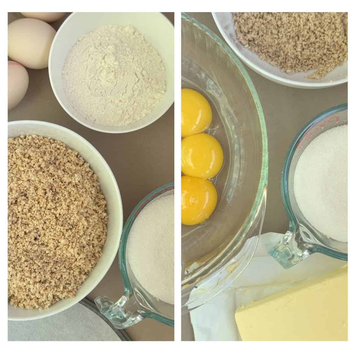 Esterházy Torte ingredients. 