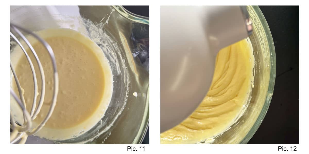 Making the buttercream whipping the egg yolks.