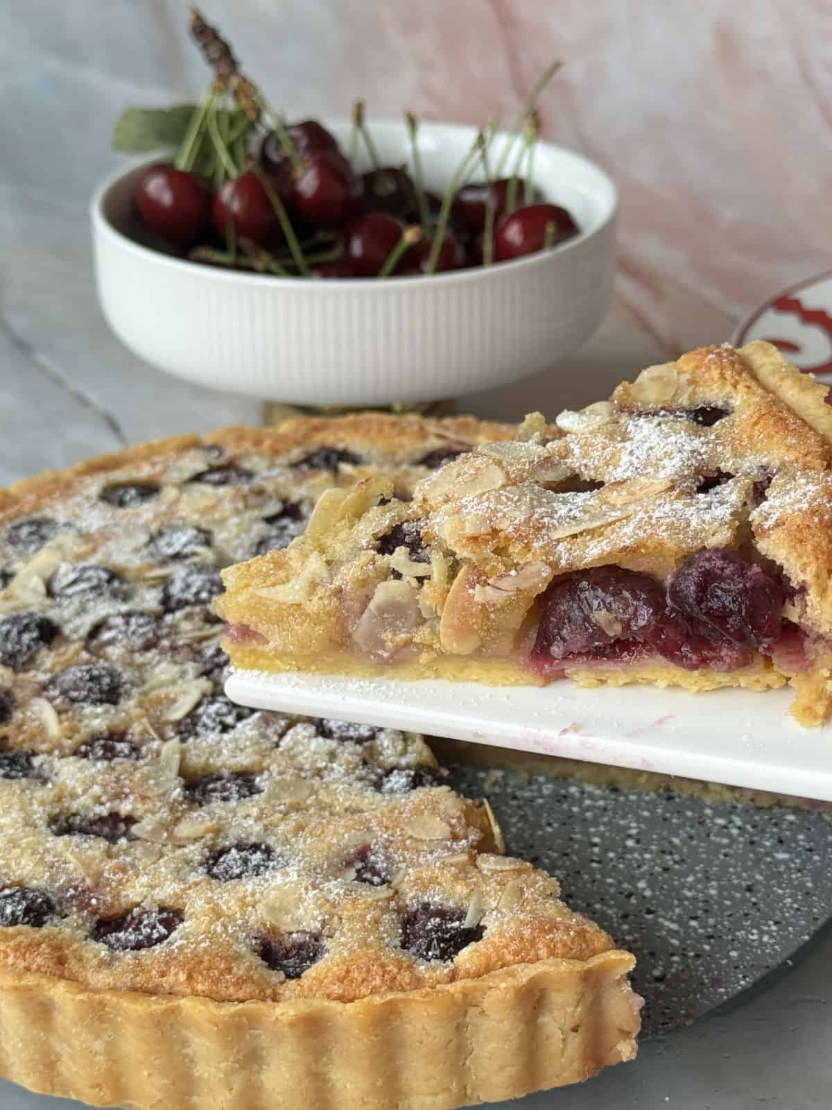 Fresh Cherry Frangipane Tart