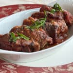 Braciole on a plate.